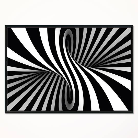Designart - Black and White Spiral